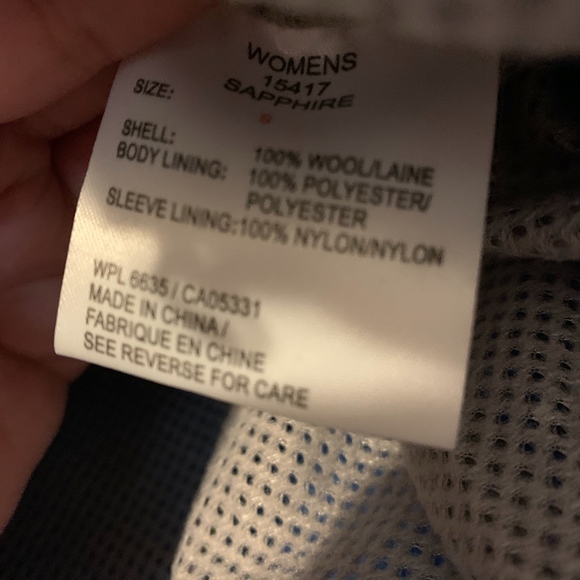 Woolrich Sapphire Full Zip Wool Jacket Sz SM - Picture 3 of 7